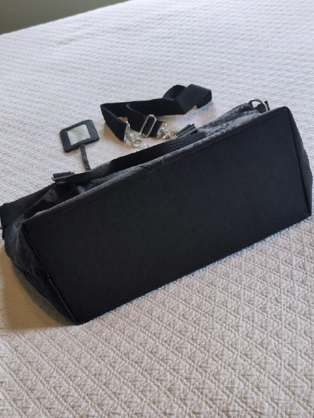 Baggallini Black Leopard-Print Laptop Tote